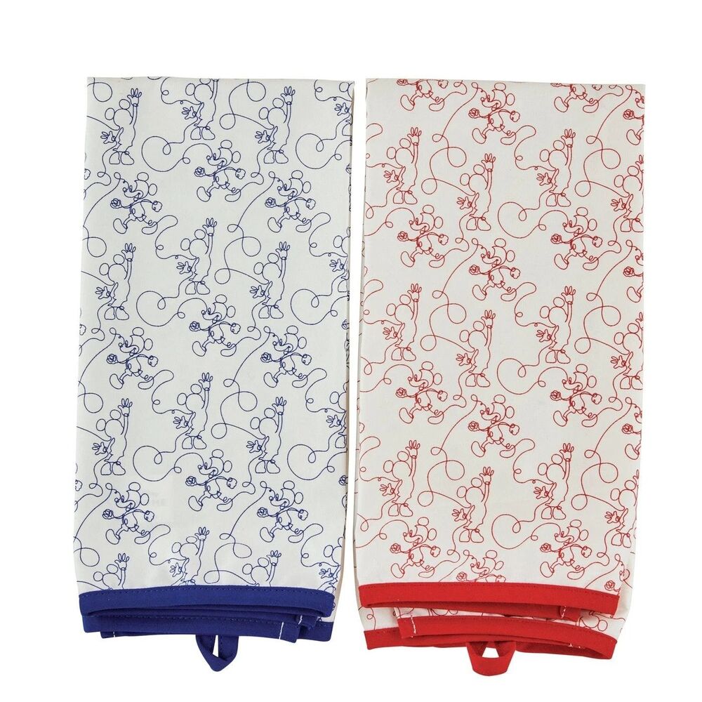 Disney HOME MICKEY MOUSE Cotton Tea Towels Set Of 2